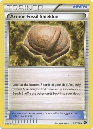 Armor Fossil Shieldon - 98/114 - Uncommon available at 401 Games Canada