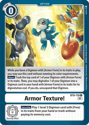 Armor Texture! (Revision Pack) - BT8-110 - Common available at 401 Games Canada