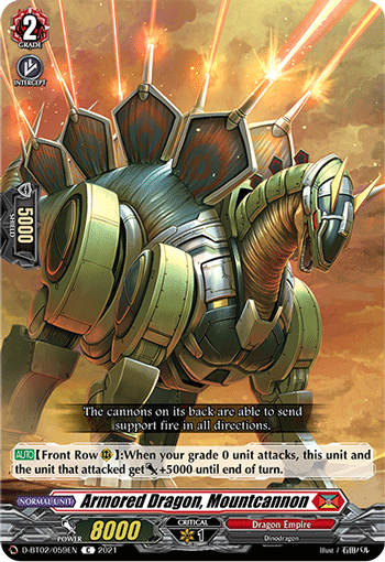 Armored Dragon, Mountcannon - D-BT02/059 - Common available at 401 Games Canada