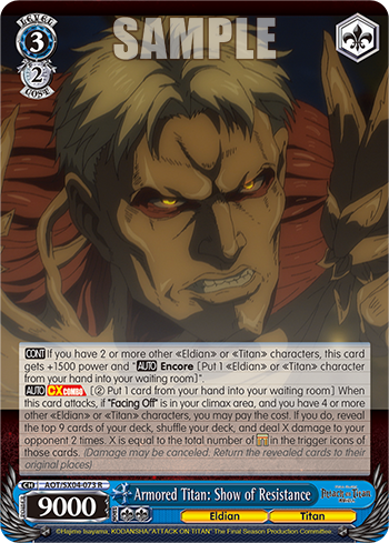 Armored Titan: Show of Resistance - AOT/SX04-E073 - Rare available at 401 Games Canada