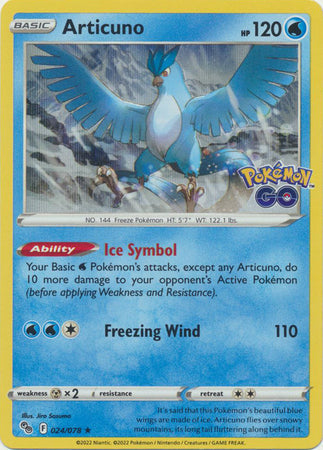 Articuno - 024/078 - Holo Rare available at 401 Games Canada