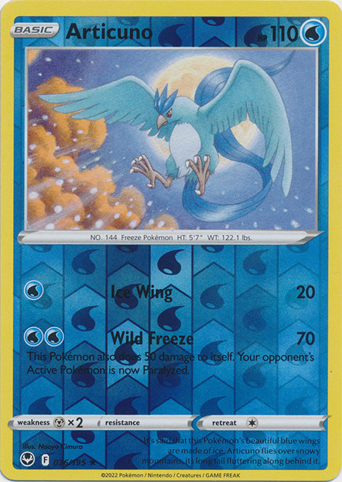 Articuno - 036/195 - Holo Rare - Reverse Holo available at 401 Games Canada