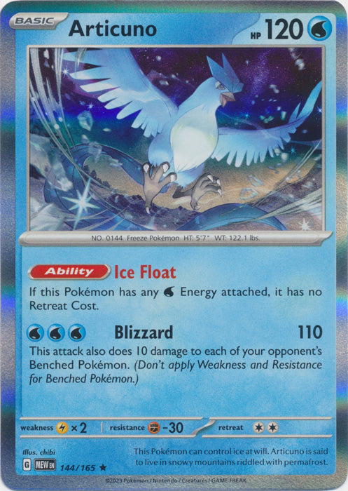 Articuno - 144/165 - Rare available at 401 Games Canada