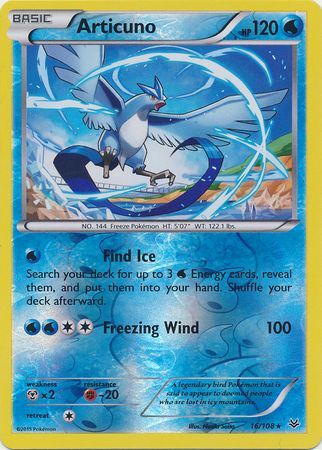 Articuno - 16/108 - Rare - Reverse Holo available at 401 Games Canada