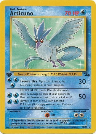 Articuno - 17/62 - Rare - 1st Edition available at 401 Games Canada