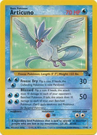 Articuno - 17/62 - Rare - Unlimited available at 401 Games Canada