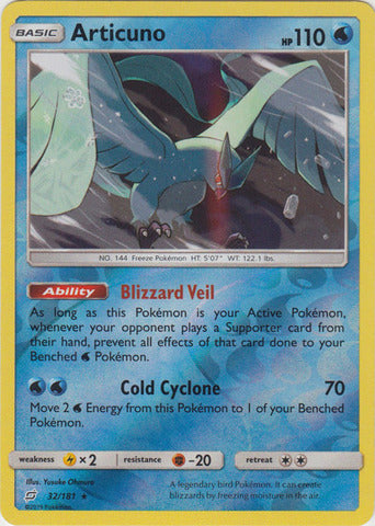 Articuno - 32/181 - Holo Rare - Reverse Holo available at 401 Games Canada