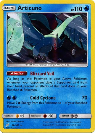 Articuno - 32/181 - Holo Rare available at 401 Games Canada