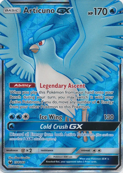 Articuno GX - 154/168 - Full Art Ultra Rare available at 401 Games Canada