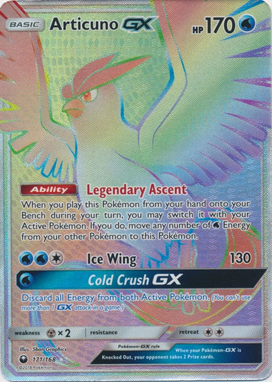 Articuno GX - 171/168 - Hyper Rare available at 401 Games Canada