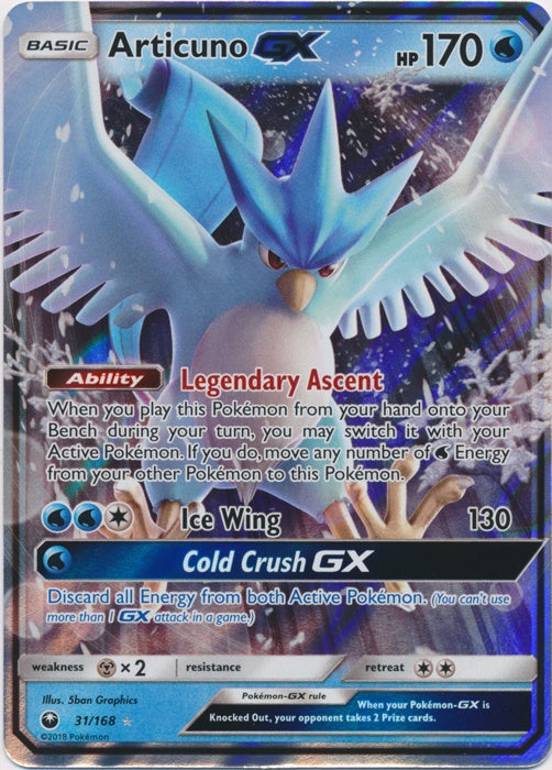 Articuno GX - 31/168 - Ultra Rare available at 401 Games Canada