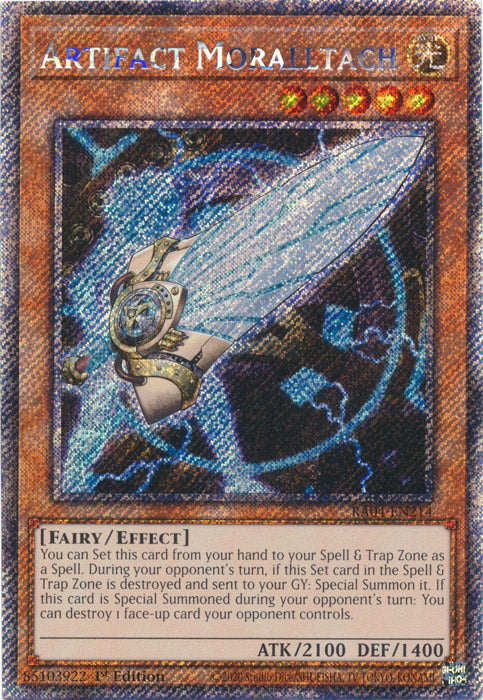 Artifact Moralltach (Platinum Secret Rare) - RA04-EN214 - Platinum Secret Rare - 1st Edition