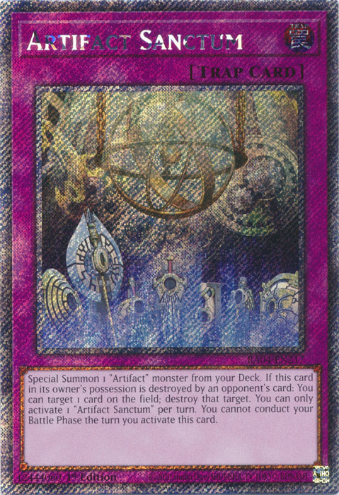 Artifact Sanctum (Platinum Secret Rare) - RA04-EN217 - Platinum Secret Rare - 1st Edition