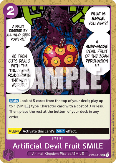 Artificial Devil Fruit SMILE - OP01-116 - Uncommon available at 401 Games Canada