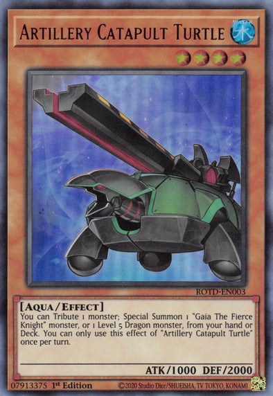 Artillery Catapult Turtle - ROTD-EN003 - Ultra Rare - 1st Edition available at 401 Games Canada