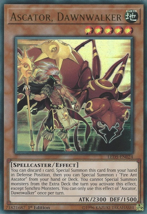 Ascator, Dawnwalker - LED5-EN024 - Ultra Rare - 1st Edition available at 401 Games Canada