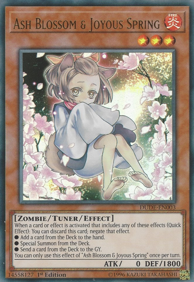 Ash Blossom & Joyous Spring - DUDE-EN003 - Ultra Rare - 1st Edition available at 401 Games Canada