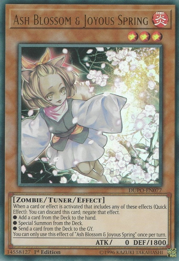 Ash Blossom & Joyous Spring - DUPO-EN077 - Ultra Rare - 1st Edition available at 401 Games Canada