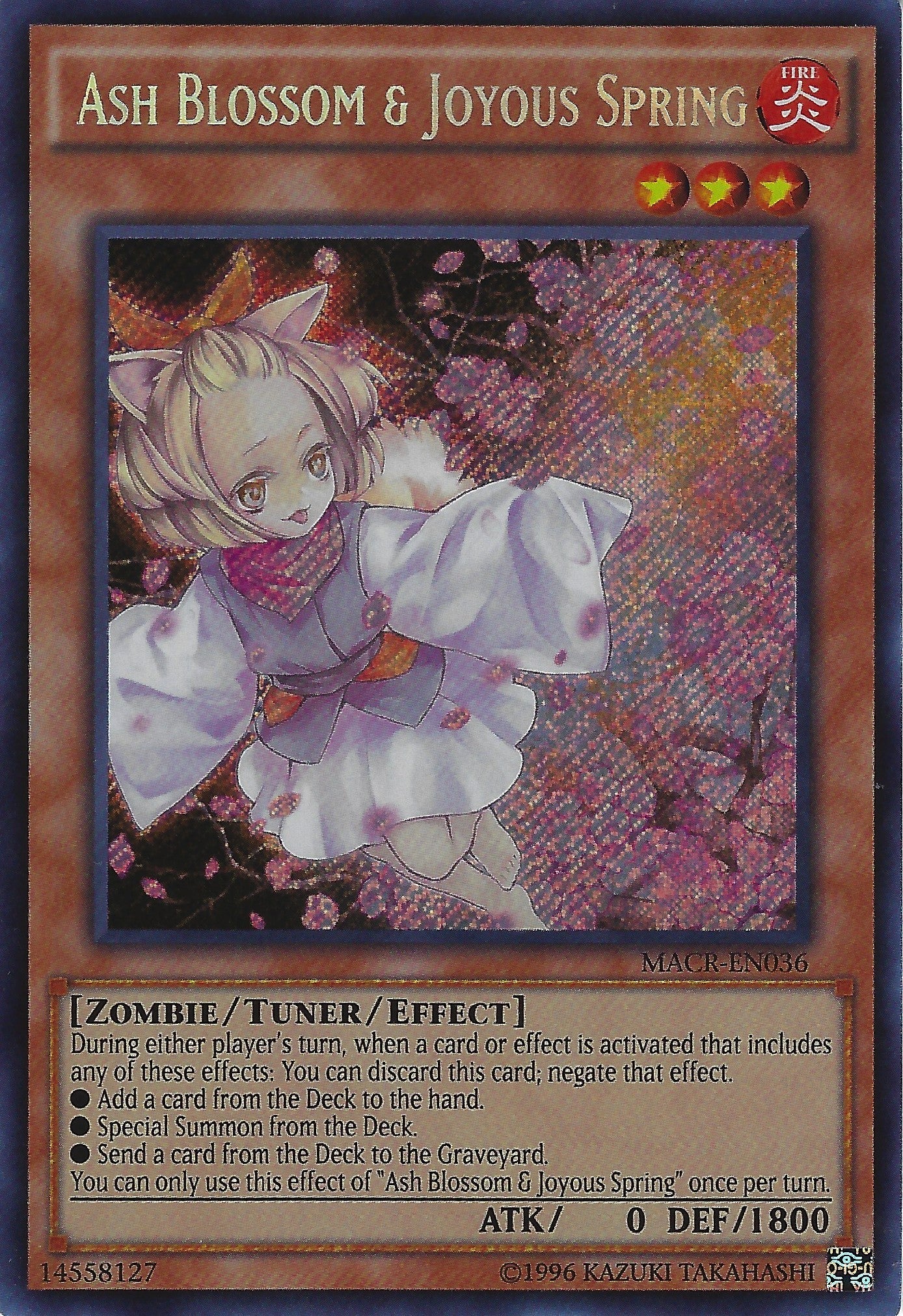 401 Games Canada - Ash Blossom & Joyous Spring - MACR-EN036 - Secret Rare - Unlimited 401 Games Canada - Ash Blossom & Joyous Spring - MACR-EN036 - Secret Rare - Unlimited