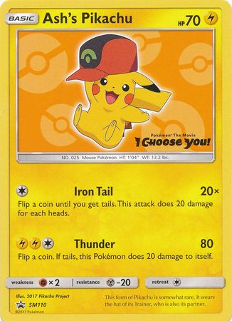 Ash's Pikachu - SM110 - Promo available at 401 Games Canada