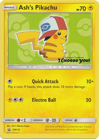 Ash's Pikachu - SM112 - Promo available at 401 Games Canada