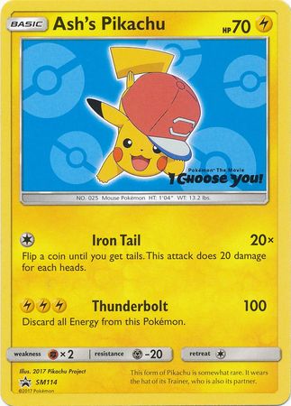 Ash's Pikachu - SM114 - Promo available at 401 Games Canada