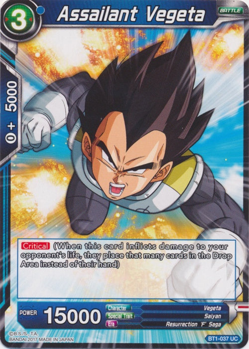 Assailant Vegeta - BT1-037 - Uncommon available at 401 Games Canada