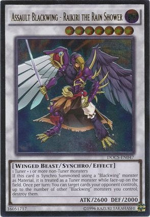 Assault Blackwing - Raikiri the Rain Shower - DOCS-EN047 - Ultimate Rare - Unlimited available at 401 Games Canada