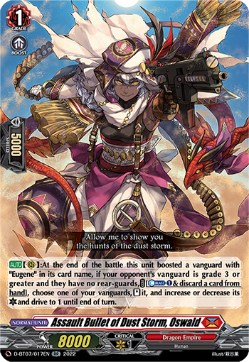 Assault Bullet of Dust Storm, Oswald - D-BT07/017 - Double Rare available at 401 Games Canada