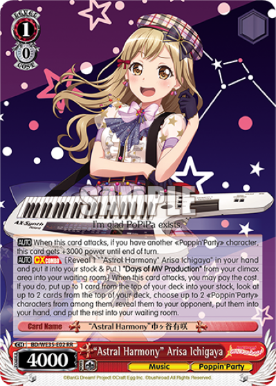 "Astral Harmony" Arisa Ichigaya - BD-WE35-E02 - Double Rare (Parallel Foil) available at 401 Games Canada