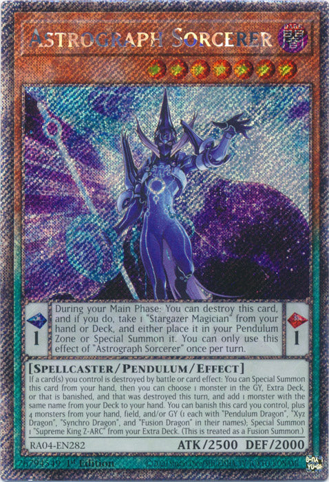 Astrograph Sorcerer (Platinum Secret Rare) - RA04-EN282 - Platinum Secret Rare - 1st Edition