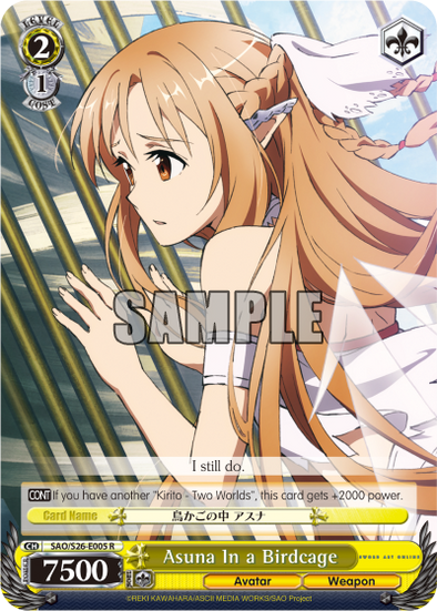 Asuna In a Birdcage - SAO/S26-E005 - Rare available at 401 Games Canada