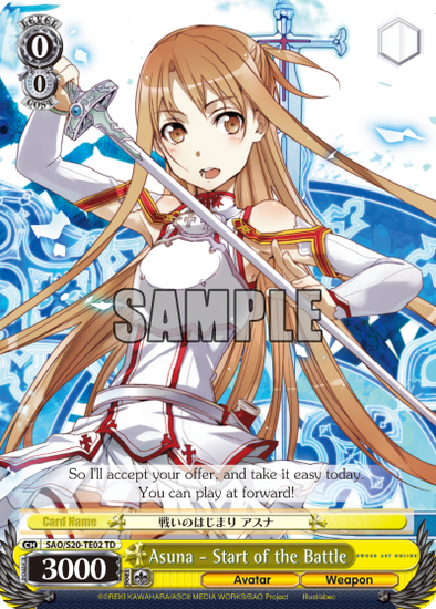 Asuna - Start of the Battle - SAO/S20-TE02 - Trial Deck available at 401 Games Canada