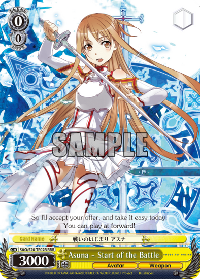 Asuna - Start of the Battle - SAO/S20-TE02R - Triple Rare available at 401 Games Canada