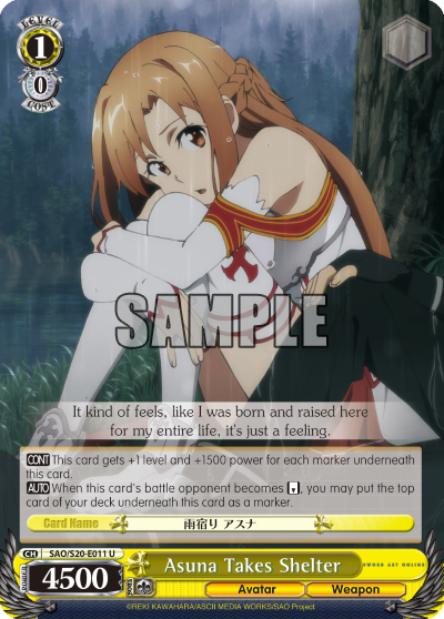 Asuna Takes Shelter - SAO/S20-E011 - Uncommon available at 401 Games Canada