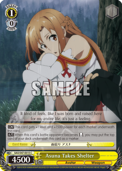 Asuna Takes Shelter - SAO/S47-E015 - Common available at 401 Games Canada