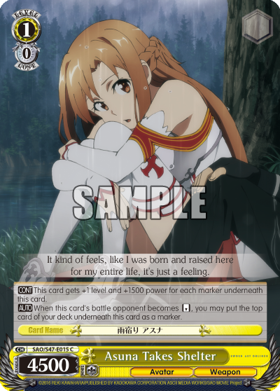 Asuna Takes Shelter - SAO/S47-E015 - Common available at 401 Games Canada