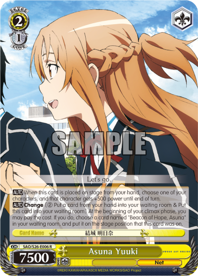 Asuna Yuuki - SAO/S26-E006 - Rare available at 401 Games Canada