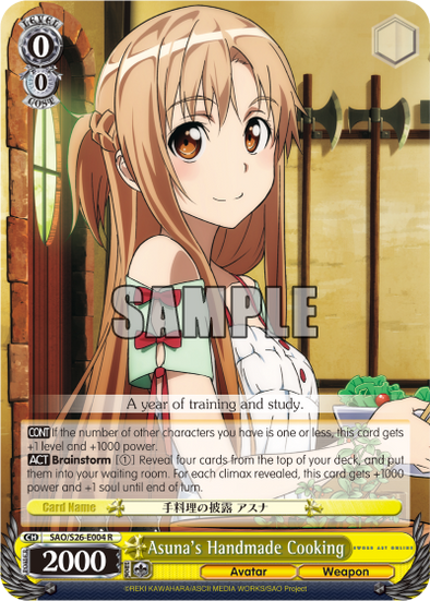 Asuna's Handmade Cooking - SAO/S26-E004 - Rare available at 401 Games Canada