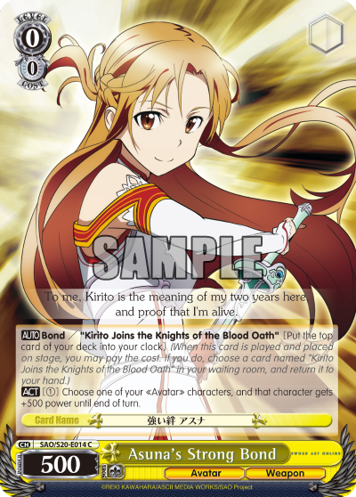 Asuna's Strong Bond - SAO/S20-E014 - Common available at 401 Games Canada