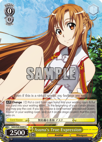 Asuna's True Expression - SAO/S20-E009 - Uncommon available at 401 Games Canada