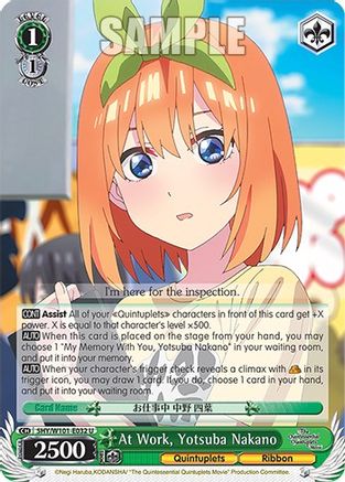 At Work, Yotsuba Nakano - 5HY/W101-E032 - Uncommon available at 401 Games Canada