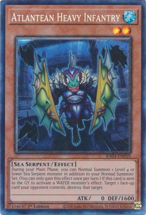 Atlantean Heavy Infantry (PCR) - RA04-EN010 - Prismatic Collector's Rare - 1st Edition