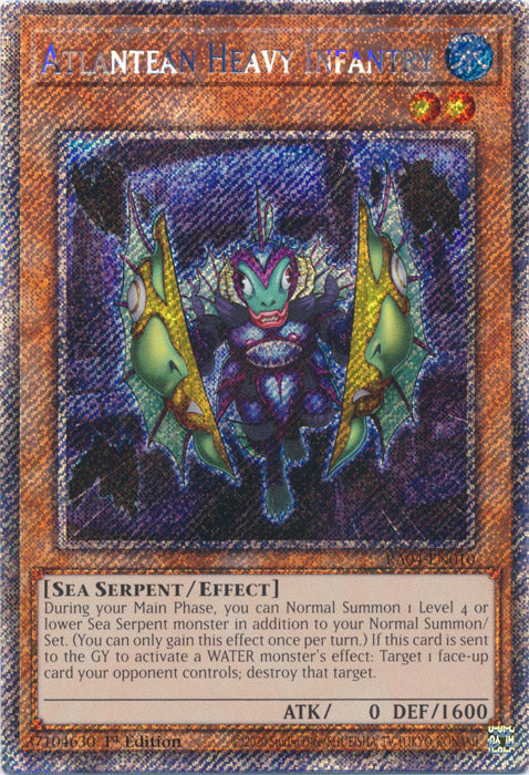 Atlantean Heavy Infantry (Platinum Secret Rare) - RA04-EN010 - Platinum Secret Rare - 1st Edition