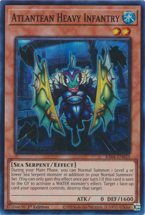 Atlantean Heavy Infantry - RA04-EN010 - Super Rare - 1st Edition