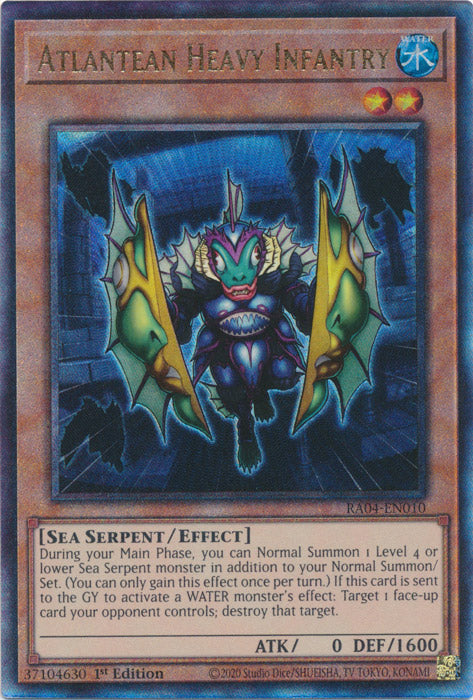 Atlantean Heavy Infantry (PUR) - RA04-EN010 - Prismatic Ultimate Rare - 1st Edition
