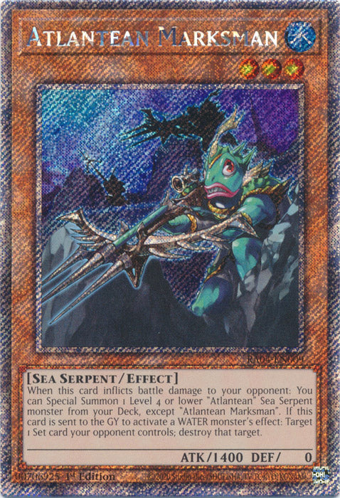 Atlantean Marksman (Platinum Secret Rare) - RA04-EN009 - Platinum Secret Rare - 1st Edition