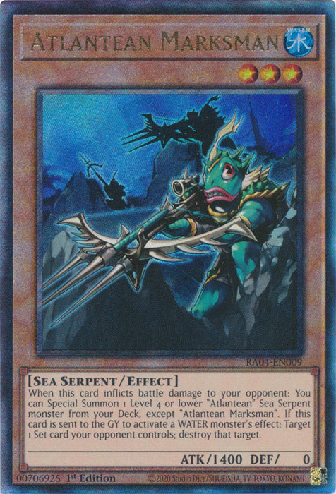 Atlantean Marksman (PUR) - RA04-EN009 - Prismatic Ultimate Rare - 1st Edition