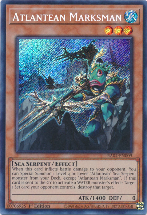Atlantean Marksman (Secret Rare) - RA04-EN009 - Secret Rare - 1st Edition