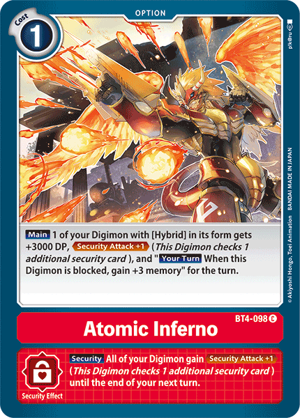 Atomic Inferno - BT4-098 - Common available at 401 Games Canada